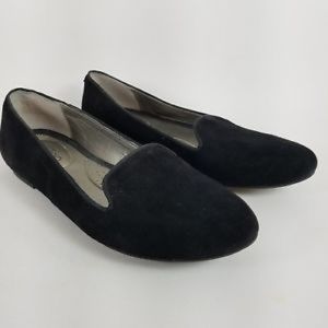 Me Too - Kallie Black Suede Flats - Size 8